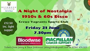 Charity 50s/60s disco to be held at Crewe Vagrants