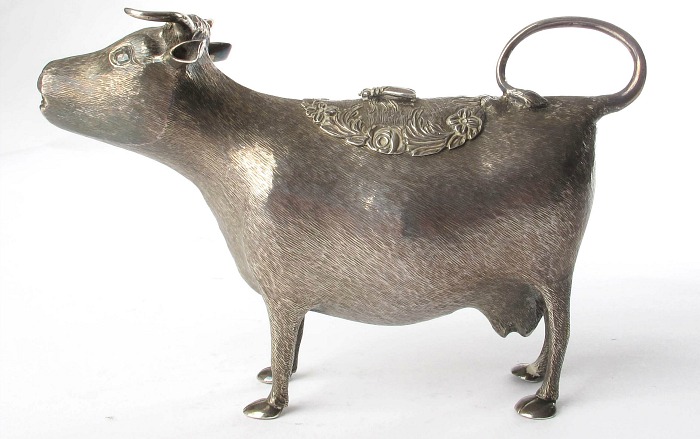 A George III Silver Cow Creamer by John Schuppe, London 1767 (3)