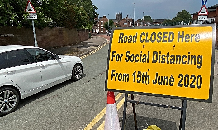 A car enters Pillory Street on 15th June 2020 despite the signage (1)