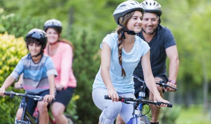 A family out cycling - pic by CEC