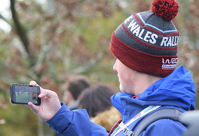 A spectator watches Stage 14 of Dayinsure Wales Rally GB