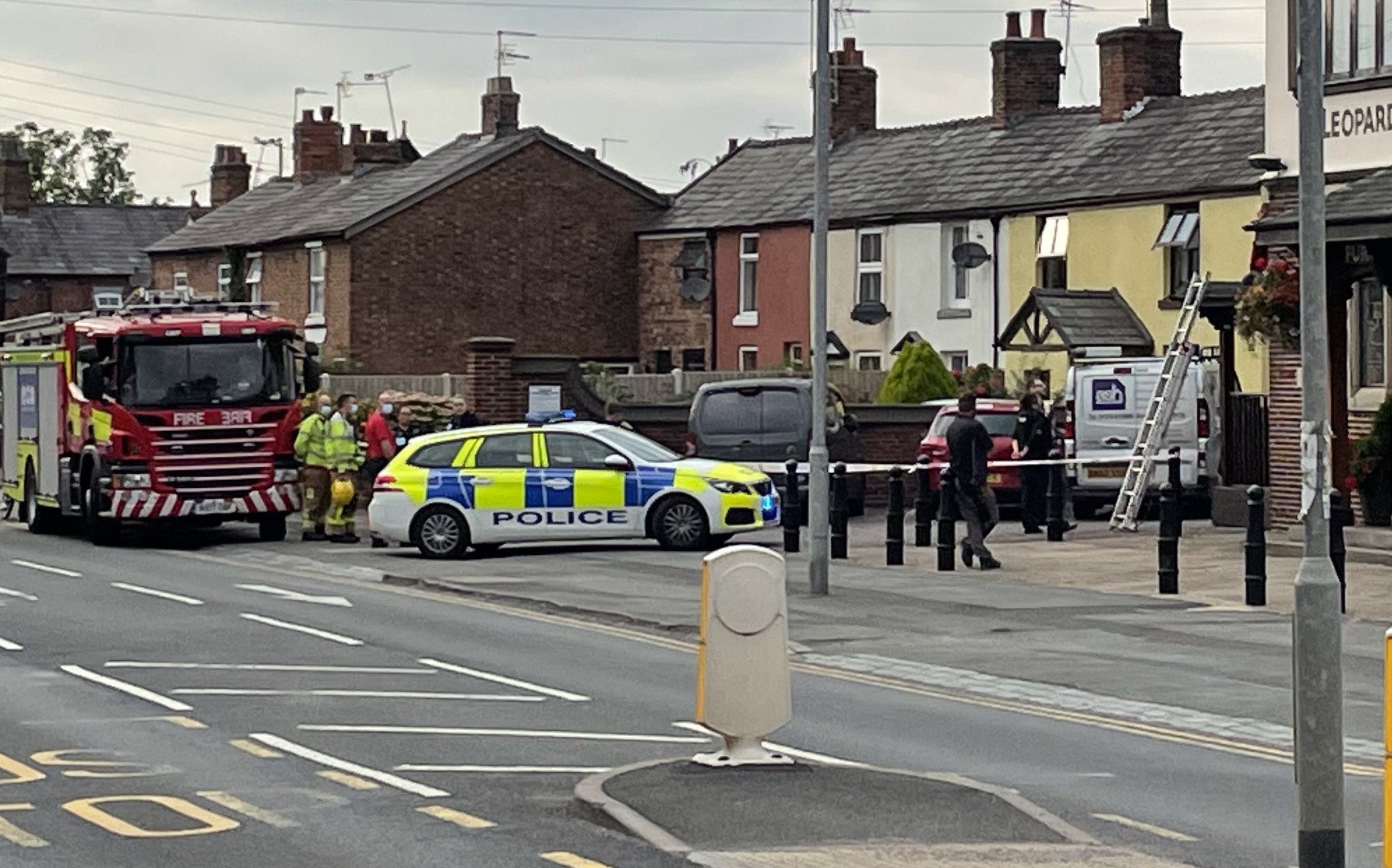 pub roof fall The Leopard Nantwich