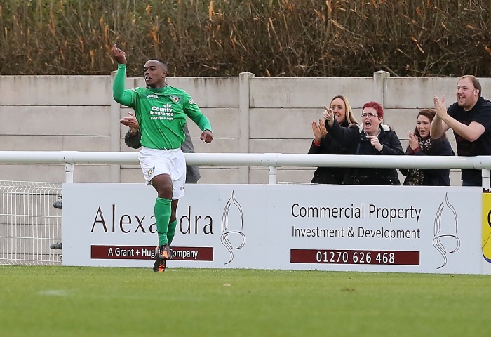 Aaron Burns scores for Nantwich Town