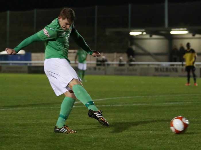 Adam Jones scores for Nantwich Town v Marine