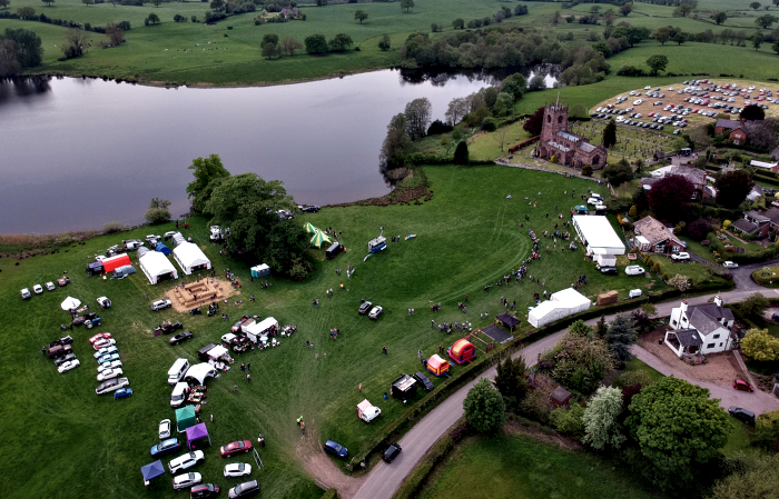 Aerial photo of Marbury Merry Days (Saturday) with Mere and Church