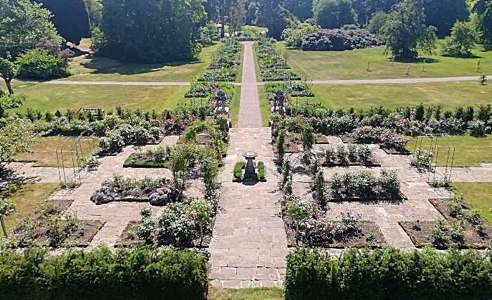 Aerial shot of Lavinia Walk - Cholmondeley Castle Gardens