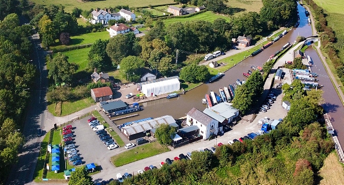 Aerial view of Marina Artisan Market and Nantwich Marina & Canal Centre (1)