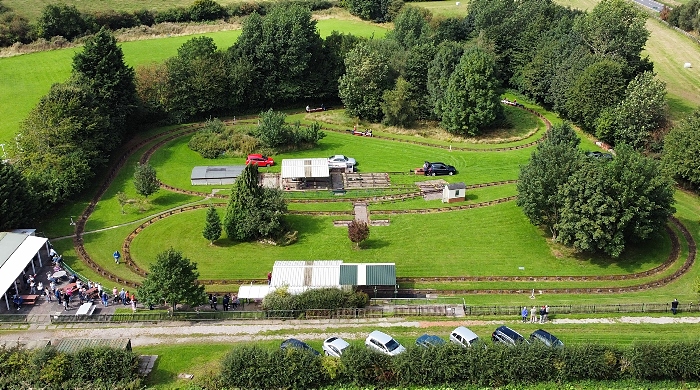 Aerial view of South Cheshire Model Engineering Society Track Open Day (1)