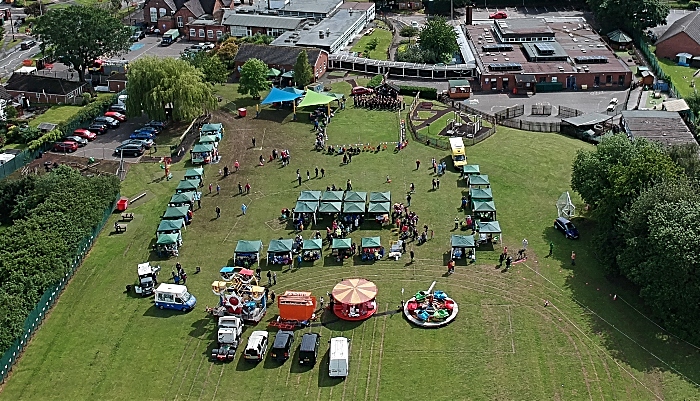 Wistaston Village fete aerial view