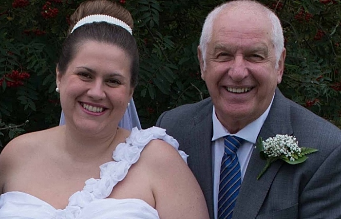 Alexandra Farmer and her dad - Midnight Walk