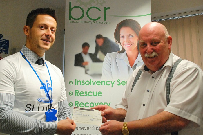 BCR charity cheque for St Luke's Hospice