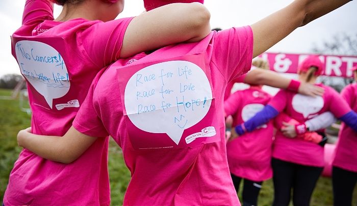 Back sign - Cancer Research race for Life