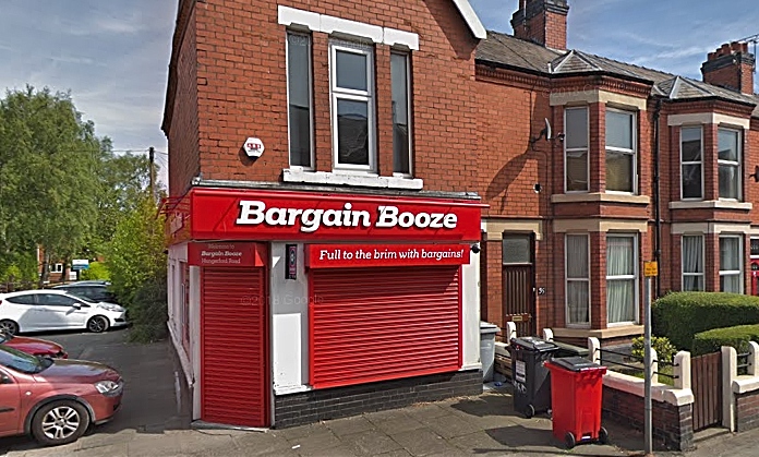 knife robber - Bargain Booze Hungerford Road - pic by Google street view