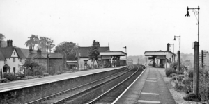 Beeston Castle & Tarporley Station in 1961 - pic by Ben Brookshank, creative commons licence