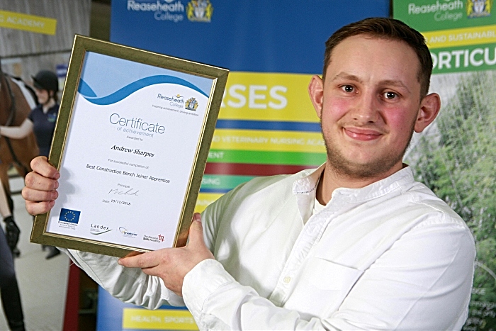 Best apprentice bench joiner Andrew Sharpes (1)