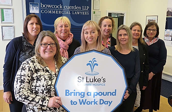 Bowcock Cuerden - bring a pound to work st luke's hospice