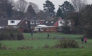 Boxing Day walkers brave the rain in Wistaston!