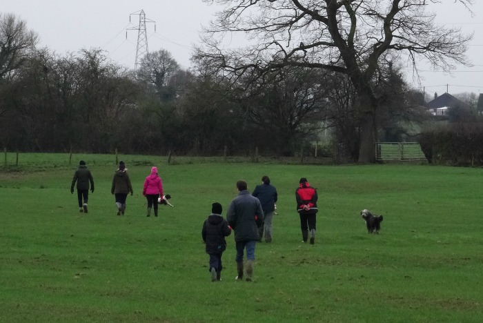 Boxing Day walk 2014 - crossing a field (2)