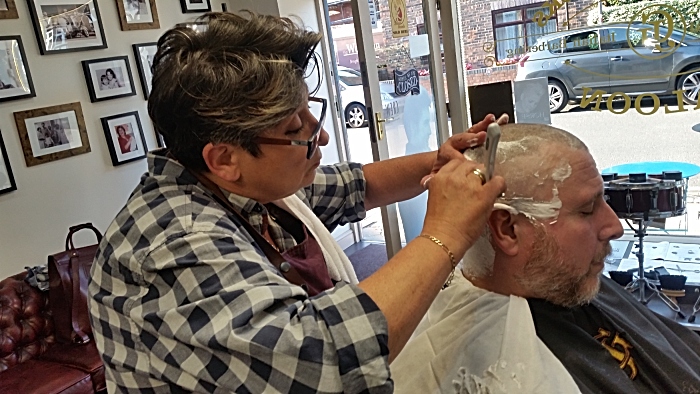 Brave the shave Jonathan Welford at Gentleman Jacks in Nantwich 2