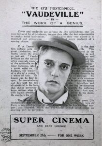 Buster Keaton on the background of a Super Cinema Vaudeville review (1)