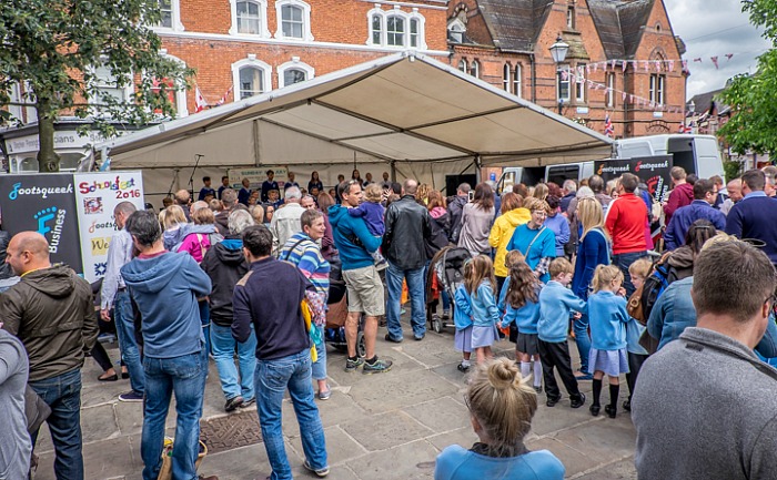 Busy town square at 2016 Skoolzfest and fete