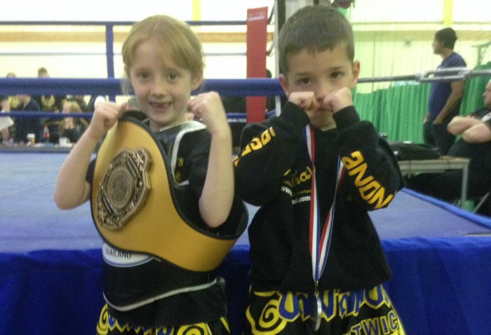 Caleb and Maddie Rowlands, winners for Beastmasters