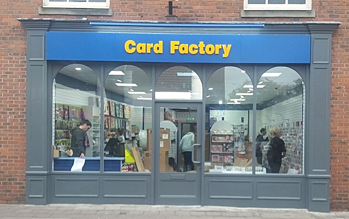 Card Factory in Nantwich - pic by Phil Dodd