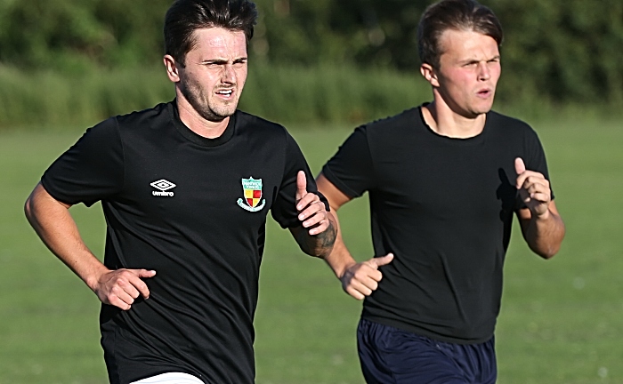 pre-season - Caspar Hughes with Sean Cooke during a run drill (1)