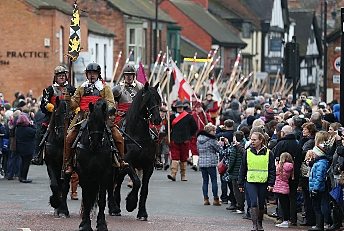 Cavalry-led parade of several hundred Sealed Knot troops along Welsh Row and High Street (1)