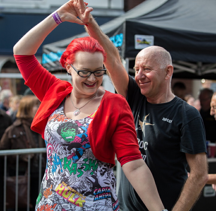 Ceroc dancers on the square, Nantwich Jazz