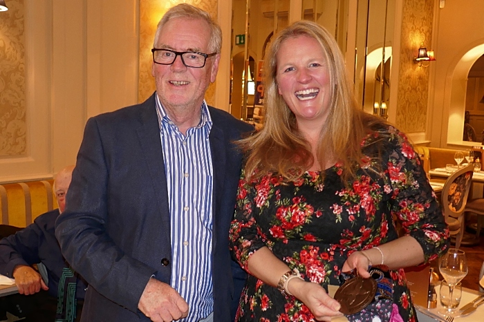 Chair of the Museum Board Nick Dyer with Liz Parkin (1)