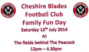 Cheshire Blades FC fun day at Peacock pub, Nantwich