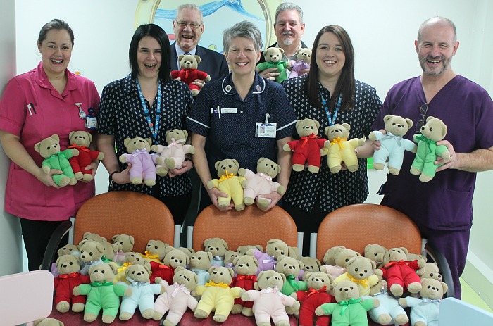 Cheshire Freemasons visit Leighton Hospital to deliver cuddly toys