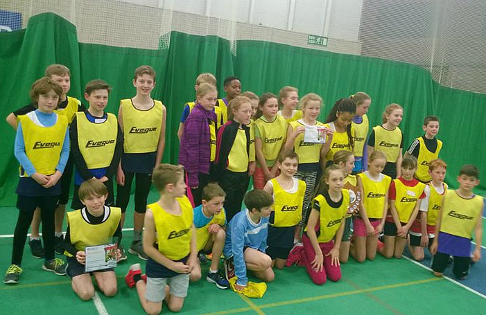 Cheshire indoor sportshall team winning North West Under 11s Sportshall Final