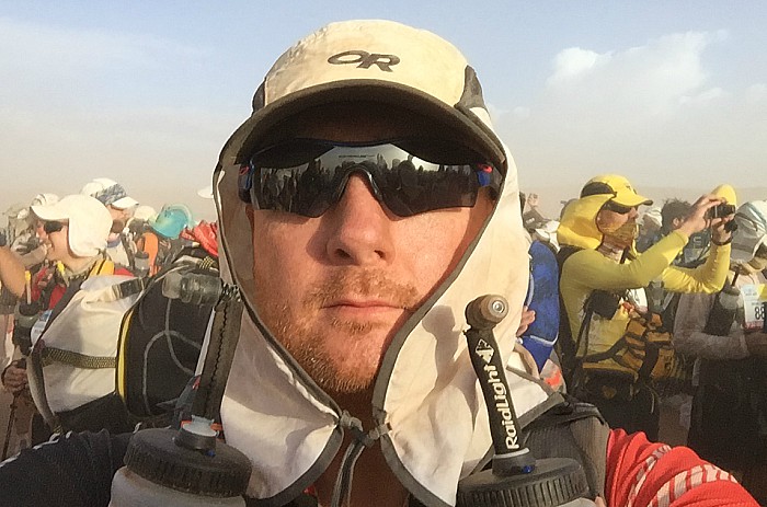 Chris Byrne during Marathon Des Sables race