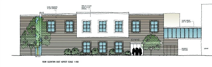 Civic Hall rear elevation