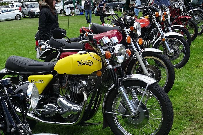 Classic motorbike display - vintage rally