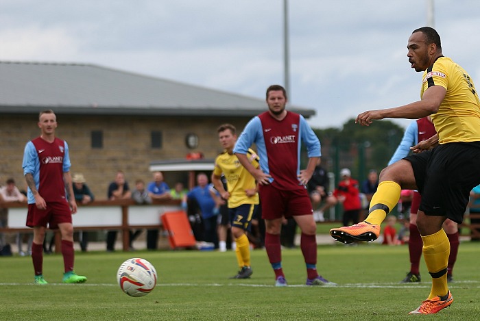 Clayton McDonald scores a penalty