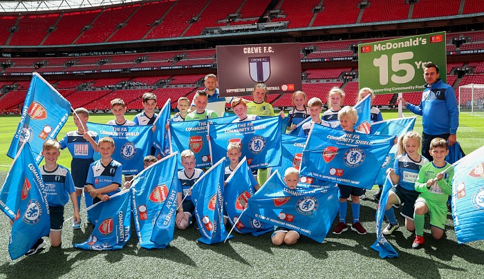 Crewe FC youngsters at Wembley for Community Shield