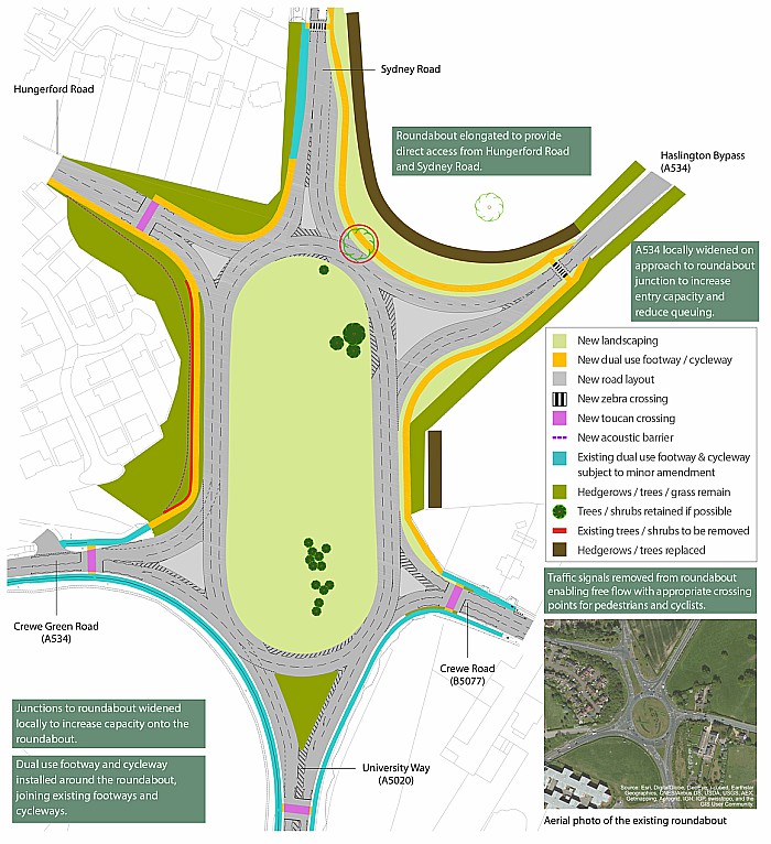 Crewe Green Roundabout Schematic