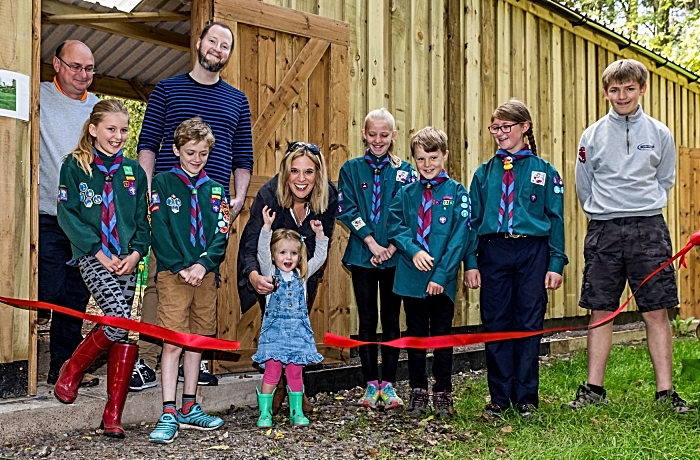 Cutting the ribbon - Scout campsite at Milldale