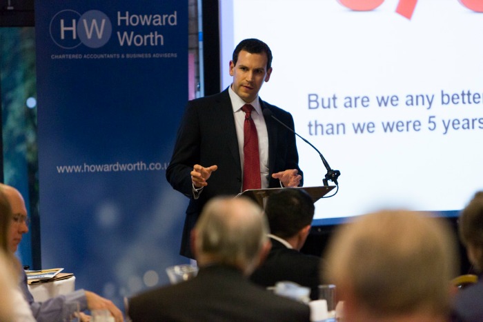 David Glaister Howard Worth accountants, budget breakfast