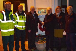 Defibrillator installed in Wistaston after Baker Wynne & Wilson grant