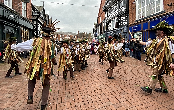 Domesday Morris Dancers entertain in the town centre (1)