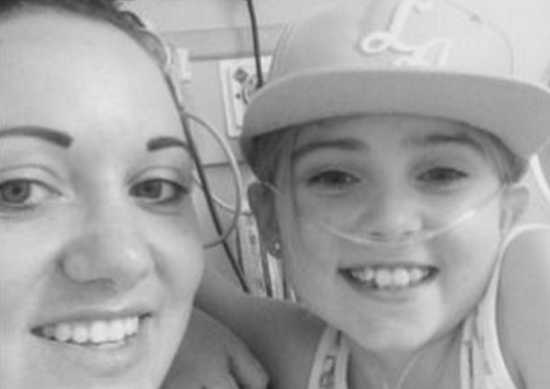 Elle Morris, needing a transplant, and mum Rebecca Whitfield