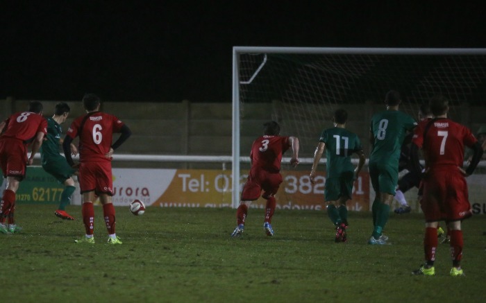 Elliot Osborne penalty Nantwich Town 5-1 Bamber Bridge 01.03.2016 17