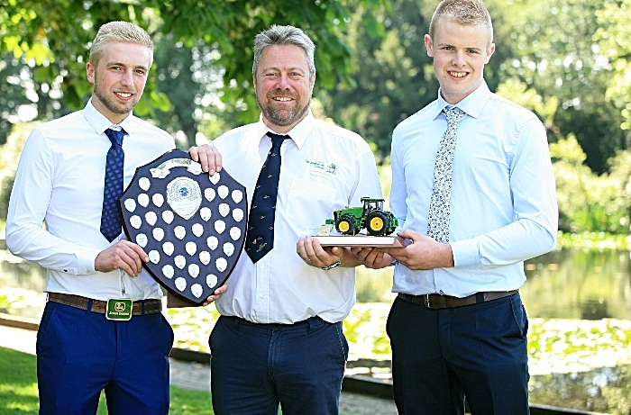 Engineering top students Edward Stubbs, Andrew Molyneux (course manager), Ben Mills (1)