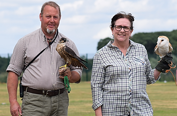 Eskdale Hawks Falconry - Rod Van Daalen (peregrine) and Jane Banks (barn owl) (1)