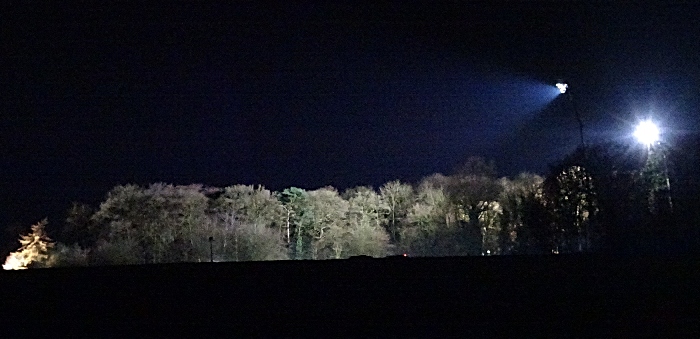 Filming takes place under powerful lighting within the grounds of Dorfold Hall estate (1)