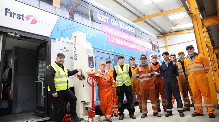 First Bus Group B apprentices with Simon Bishop (1)